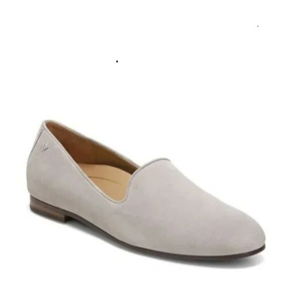 VIONIC Willa Slip on Flat Dark Taupe Suede-New in Box-size 10